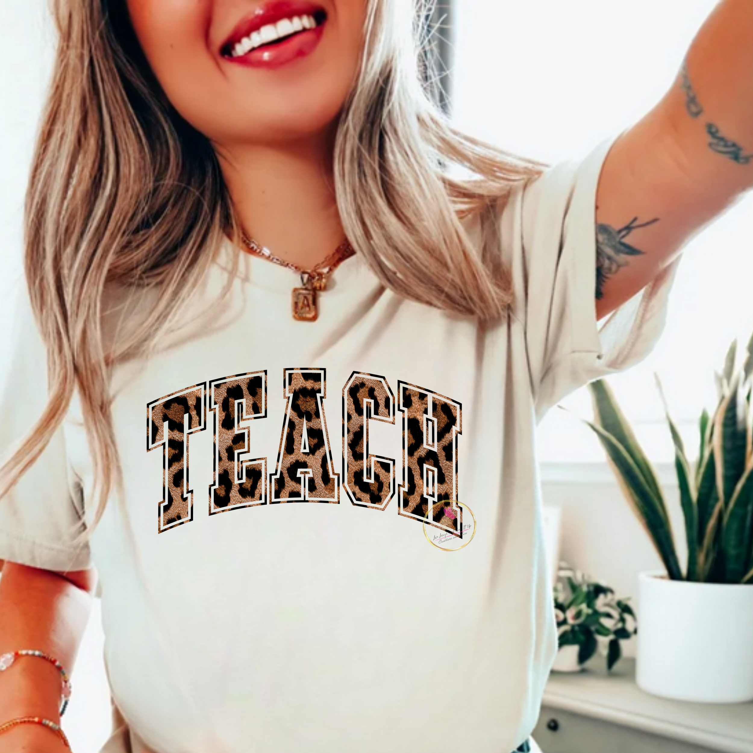 Leopard Print TEACH T-Shirt, Trendy Teacher Shirt ,Teacher Appreciation Gift, Gifts for Teachers